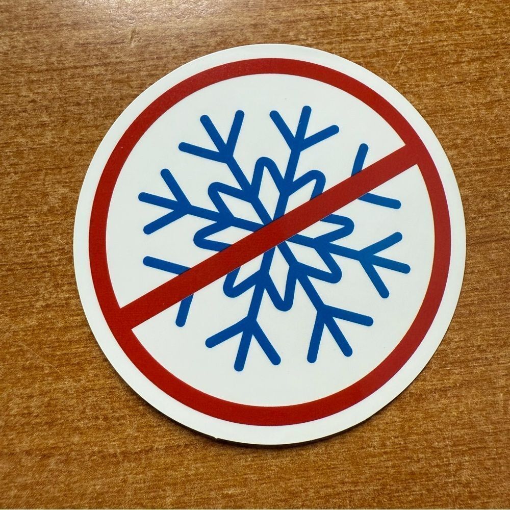 No Snowflake Sticker‎ - Red and Blue